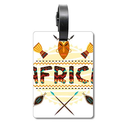 Etiqueta de identificación para Maleta con Texto en inglés «Africa Fancy Totem»