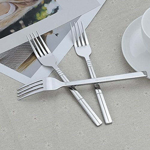 Eudokky Set De 12 Piezas Tenedor De Cena, Tenedor para Mesa Acero Inoxidable