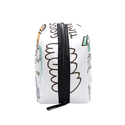 FANTAZIO bolsas de cosméticos para mujeres Good Time Travel bolsas de maquillaje