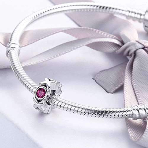 FeatherWish - Abalorio de plata de ley 925, diseño de cruz de cristal XOXO beso y abrazo para pulsera Pandora