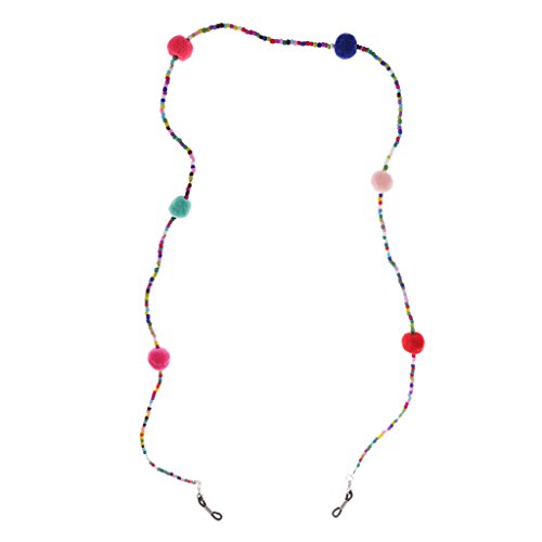 Fenteer Cadena de Gafas Uso Multi Collar de Ropa Regalo para Mujeres Chicas Bola de Peluche