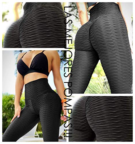 FITTOO Mallas Leggings Mujer Pantalones Deportivos oga Alta Cintura Elásticos Transpirables Negro XL