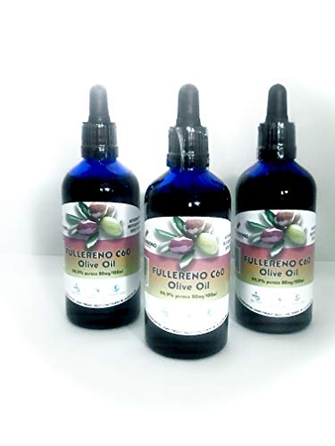 Fullereno C60 Aceite de oliva virgen 99,99% 80mg/100ml Alta concentracion Olive oil 100ml
