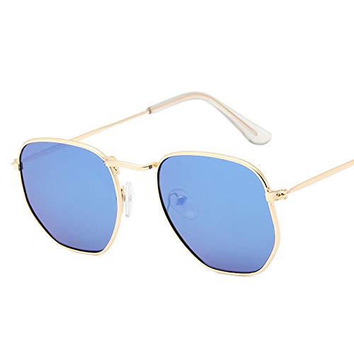 Gafas De Sol Gafas De Sol De Moda Mujer Marco Pequeño Polígono Lente Transparente Sunglasse   Unisex Eyewear-C4