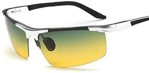 Gafas de sol polarizadas Day Night Driving Aluminio Magnesium Alloy Frame Hombres Night Driving Gafas de sol Gafas-D