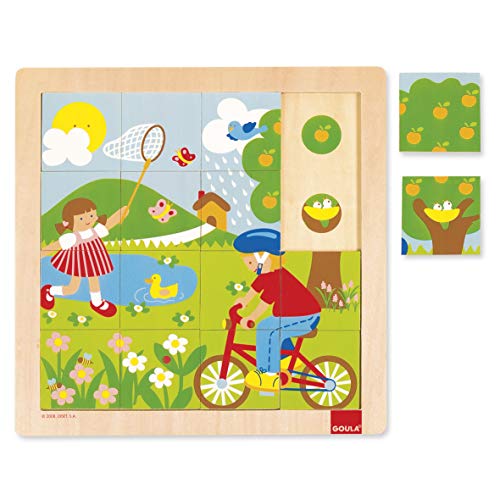 Goula- Spring Puzzle Encajes Madera Primavera (Diset 53085)