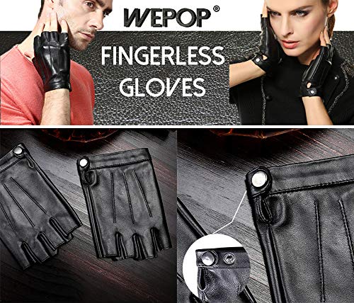 Guantes Sin etíope dedos Piel genuine Lana Lujo de invierno Mensajes de texto con pantalla táctil Guante de conducción del vestido para hombres mujeres