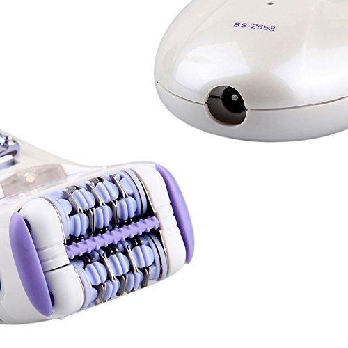 HanLuckyStars Depiladora Eléctrica de Precisión Recargador sin cable con 7 accesorios para Remoción de Señora de Pelo para Piernas, Cara, Axilas, Línea del Bikini y otras Áreas Sensibles