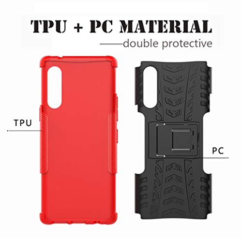 HAOTIAN Funda para LG Velvet Funda y 2 Cristal Templado, Carcasa [Tough Armor Series] Robusta Armadura Híbrida TPU/PC, Protector Interno TPU a Prueba de Golpes + Soporte Plegable. Blanco