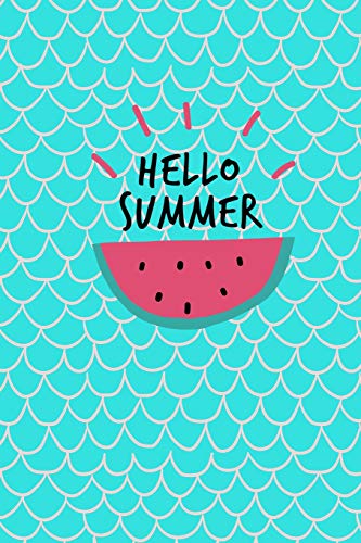 Hello Summer: Fun and Colorful Watermelon Fruit Notebook, Dotted Pages Journal for Doodling, Drawing, Sketching or Journaling