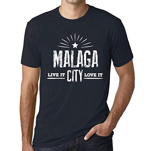 Hombre Camiseta Vintage T-Shirt Live It Love It Malaga Marine