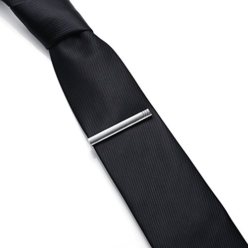 Honey Bear Clip Pasador de corbata -Talla normal Para Hombre Necktie, Acero inoxidable,Boda Negocio Regalo,5.4cm Plata
