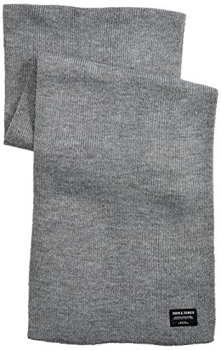 JACK & JONES Jacdna Knit Scarf Noos Bufanda, Gris (Grey Melange Grey Melange), Talla Única para Hombre