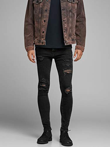 Jack & Jones Jjiliam Jjoriginal Am 502 Lid STS Vaqueros Skinny, Negro (Black Denim), W30/L32 (Talla del Fabricante: 30) para Hombre