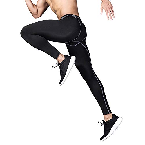 JEPOZRA Mallas Running Hombre Leggings Deporte Largo Pantalones de Compresión Mallas de Fitness Yoga