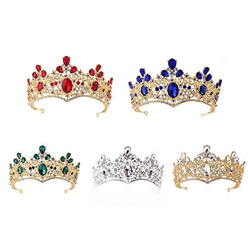 Joyería Elegante Novia Headwear Vintage Boda Fiesta Tocado Tiara Joyería Horquillas para Novia Dama de Honor, Color Nombre: Plata