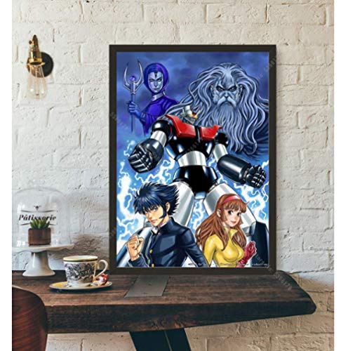 JYSHC Impresión De Póster Mazinger Z 2017 Anime Japonés Comic Wall Art Canvas Picture Living Home Room Decor Ky16Ct 40X60Cm Sin Marco