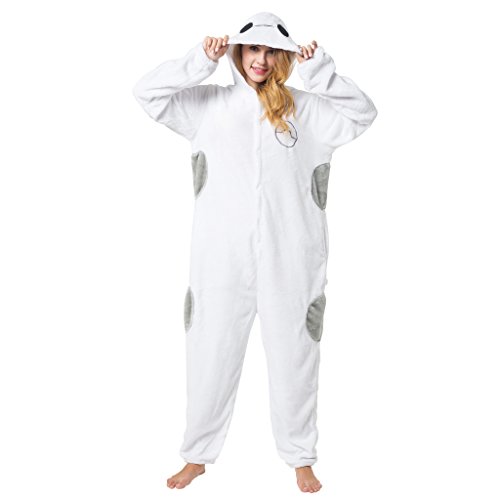 Katara-(10+ Modelos) Kigurumi Pijamas Disfraz Animal Halloween Adultos, Color baymax, Talla 175-185cm (1744)