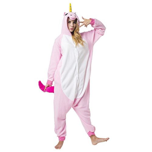Katara- Pijama (10+ Modelos) Disfraz Animales Cosplay Adultos, Color unicornio rosa, Talla 145-155cm (1744)