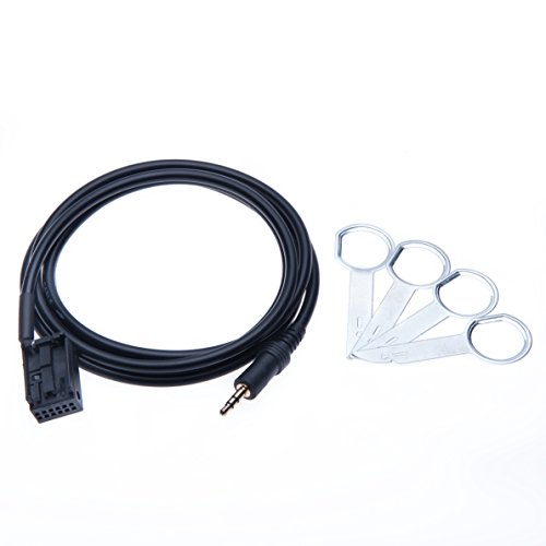 Keple Interfaz de Música AUX en Cable de Audio Cable Adaptador de 3,5 mm Jack MP3 Conector Compatible con Samsung Galaxy, HTC One, Huawei, Sony Xperia, Nokia Lumia, LG, iPod a Radio de Coche