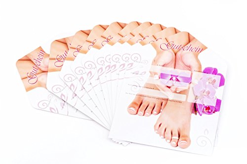 KM de Nails regalo cupones Tarjetas # 1 para manicura 10 unidades)