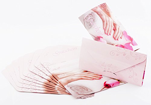 KM de Nails regalo cupones Tarjetas # 2 para manicura 10 unidades)