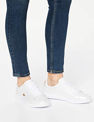 Lacoste Carnaby EVO 118 6 SPW, Zapatillas para Mujer, Blanco (White/Gold), 40 EU