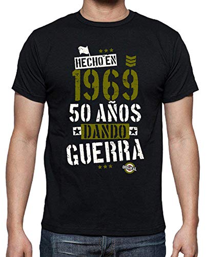 latostadora - Camiseta 1969 50 Anos para Hombre Negro L