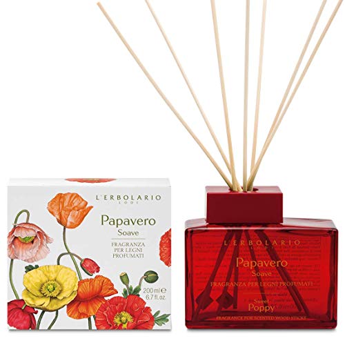 L'Erbolario Fragancia Para Viento Madera Perfumado Amapola Suave 200 ml
