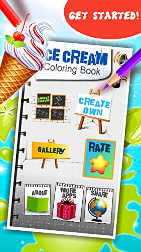 Libro para colorear helado