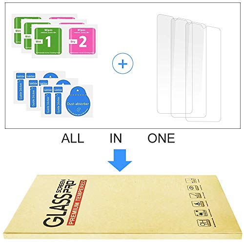 Lixuve 3 Unidades Cristal Templado Xiaomi Mi 9 Protector Pantalla, Vidrio Templado con [Alta Definición] [Sin Burbujas] [Anti-Huella] [Anti-Arañazos]