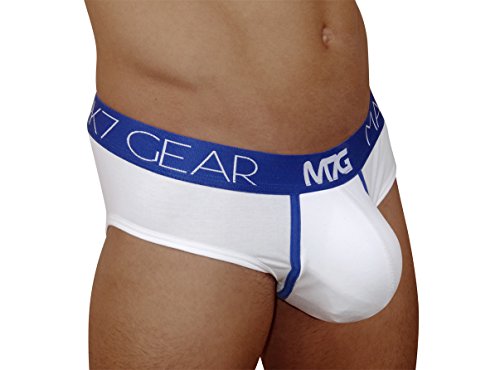 Mark7Gear Slip City - Calzoncillos slip para hombre, color blanco, Push-Up Blanco S