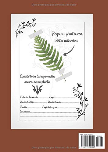 Mi Herbario: Cuaderno Para Flores, Hojas, hierbas o Plantas Secas -Formato A4 con 105 Páginas. Ocio y Naturaleza