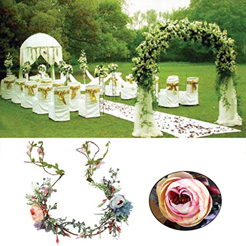 MIKI-Z Boda Nupcial Dulce Bosque Diadema simulación Capullo de Rosa Flor Vid Corona Tiara