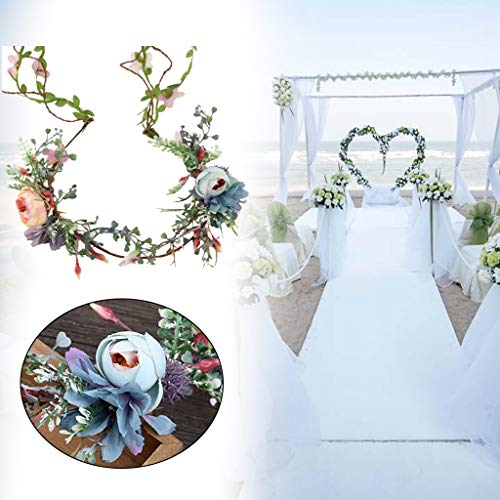 MIKI-Z Boda Nupcial Dulce Bosque Diadema simulación Capullo de Rosa Flor Vid Corona Tiara