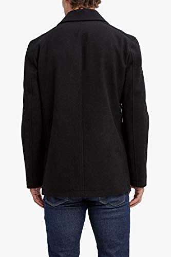 Nautica Peacoat clásico de doble botonadura para hombre - Negro - Small