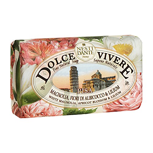 NESTI DANTE Dolce Vivere Pisa Jabón Natual (Magnolia Blanca, Flor de Albaricoque y Lilium) - 250 gr.