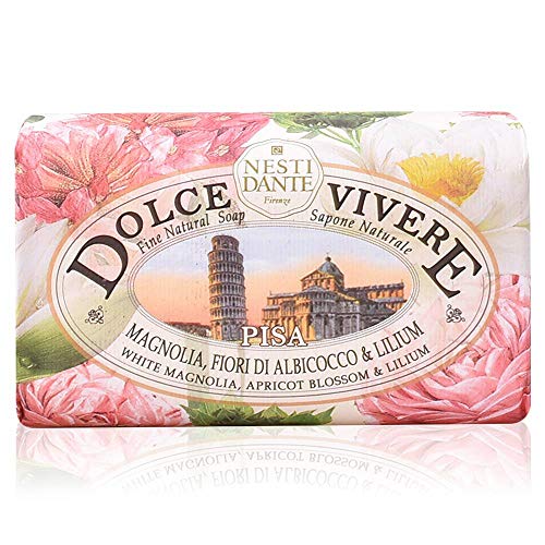 NESTI DANTE Dolce Vivere Pisa Jabón Natual (Magnolia Blanca, Flor de Albaricoque y Lilium) - 250 gr.