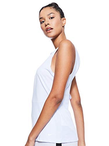 NIKE Dry Tank Studio Open Back Top, Mujer, Morado (Oxygen Purple/White), XL