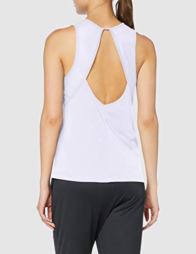NIKE Dry Tank Studio Open Back Top, Mujer, Morado (Oxygen Purple/White), XL