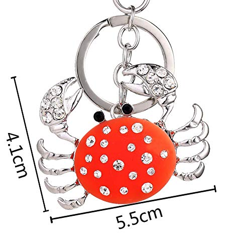 N/L Hermosa y Elegante Llave de Cangrejo de Resina Bolso de Mujer Colgante Llavero joyería de Navidad Llavero de Coche