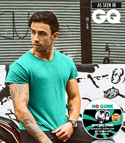 NO GUNK Cera/Pomada de Peinado 100% Natural Orgánica Para Pelo/Barba - Fijación Media - Ganador, Mejor Producto Para Cabello de Hombre 2018, Premio PURE Beauty Global - Styling Funk (Original, 50g)