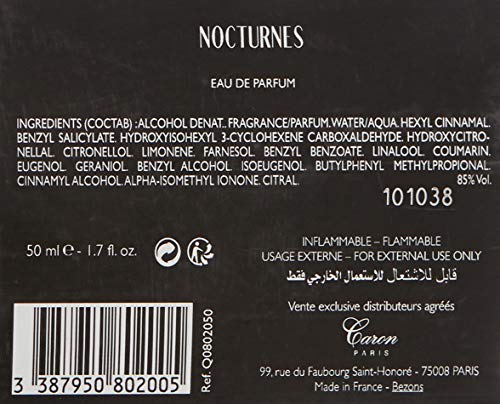 NOCTURNES D'CARON by Caron Eau De Parfum Spray 1.7 oz / 50 ml (Women)