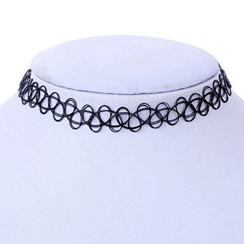 OFKPO 12 Piezas Accesorios de Vestir gótico - Gargantilla del Collar de la Cadena de Línea de Color