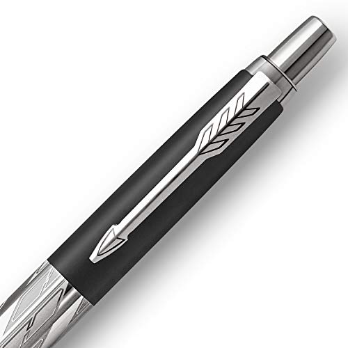 PARKER Jotter bolígrafo, edición especial, negro Black Postmodern, punta mediana (0,7 mm), tinta azul, caja de regalo (2025829)