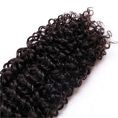 pelo humano rizado natural pelo humano brasileño cabello virgen brasileño extensiones de cabello color negro natural (100 +/-5g)/ pc 26 pulgadas