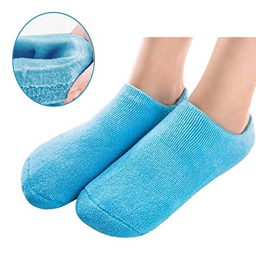Pinkiou Calcetines de gel de silicona para pie agrietado seco Hidratante Blanqueamiento Suavizante