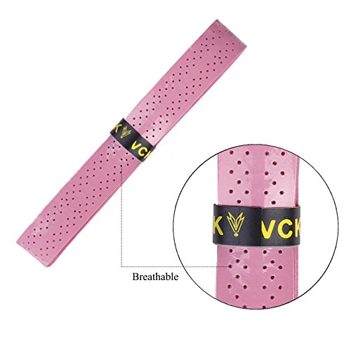 QH-Shop Mangos de Raquetas de Tennis Badminton Anti Slip Perforado Absorbente Sobregrip Grip Multicolor 8 Paquete