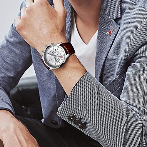Relojes Hombre LIGE Reloj Hombre Elegante Cuarzo Prueba Agua Relojes Moda Cuero Clásico Cinturones Relojes Deportivo Hombres…