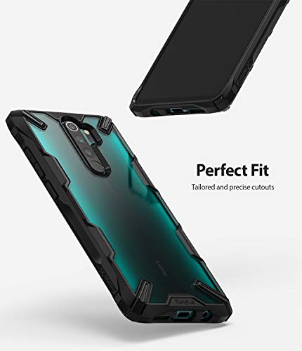 Ringke Fusion-X Diseñado para Funda Xiaomi Redmi Note 8 Pro, Transparente al Dorso Carcasa Redmi Note 8 Pro 6.53" Protección Resistente Impactos TPU + PC Funda para Redmi Note 8 Pro 2019 - Black